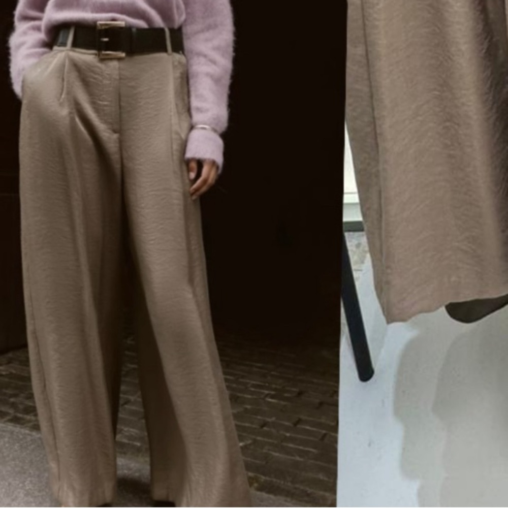 Zara viral gold pants